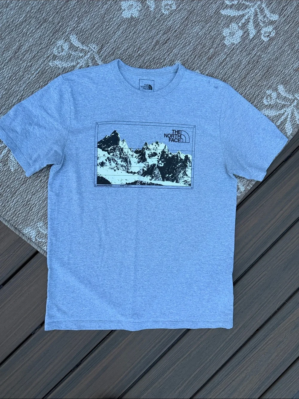 The North Face Men's Heather Blue Mountain Graphic Tee